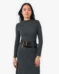 Benny Leather Belt in black — view 1