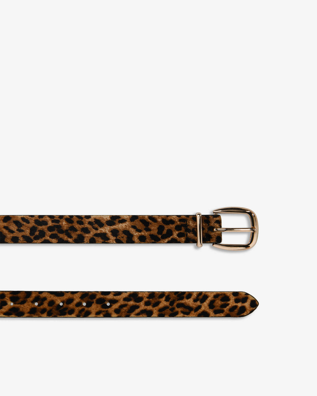 Bianka Leather Belt in leopard — view 2