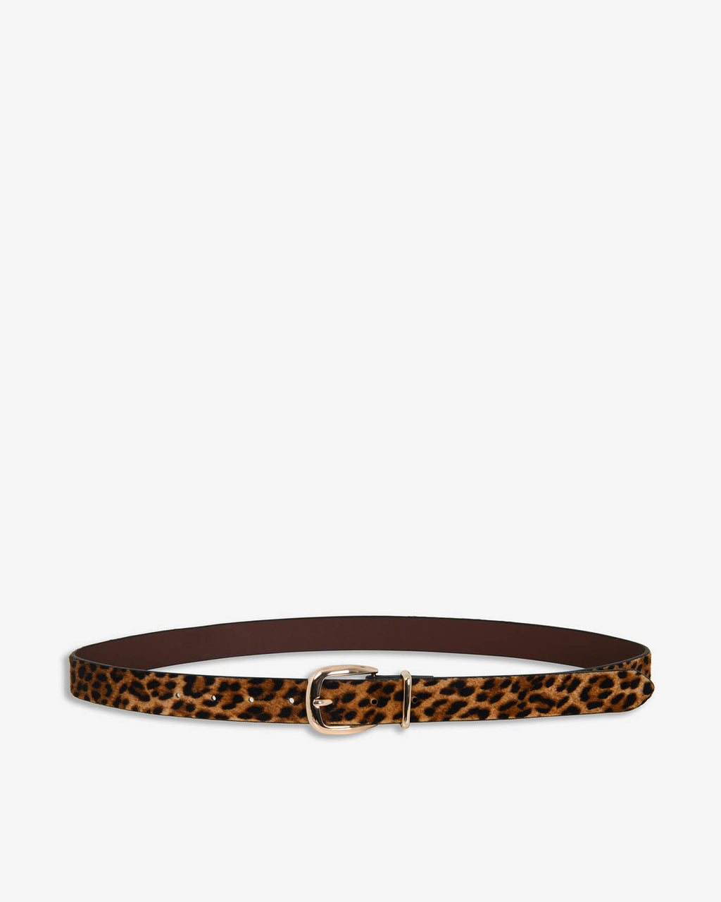 Bianka Leather Belt in leopard — view 3