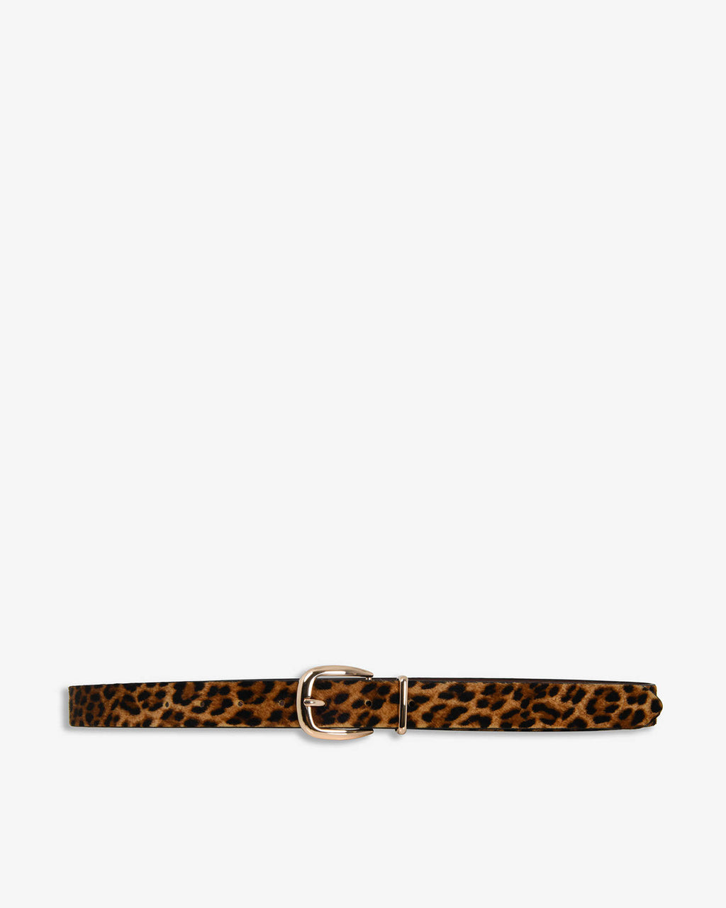 Bianka Leather Belt in leopard — view 4