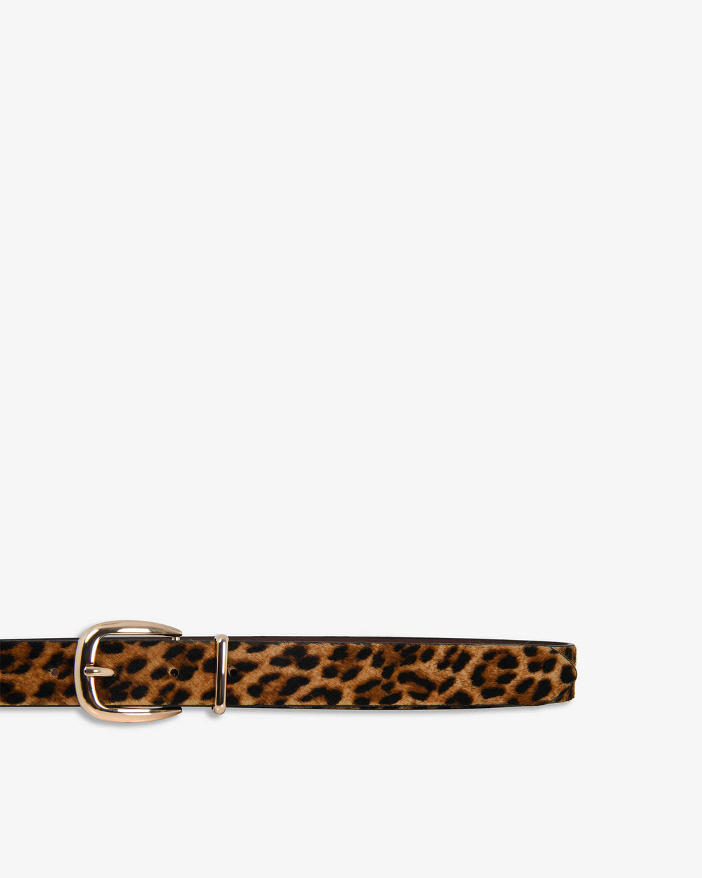 Bianka Leather Belt in leopard — view 5