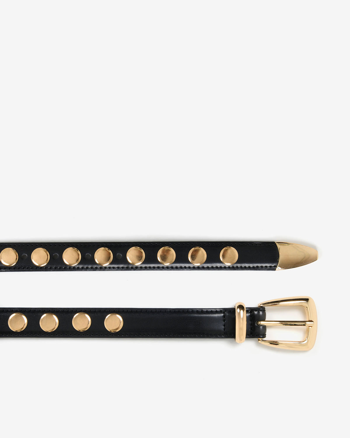 Kayla Studs Leather Belt in black — view 2