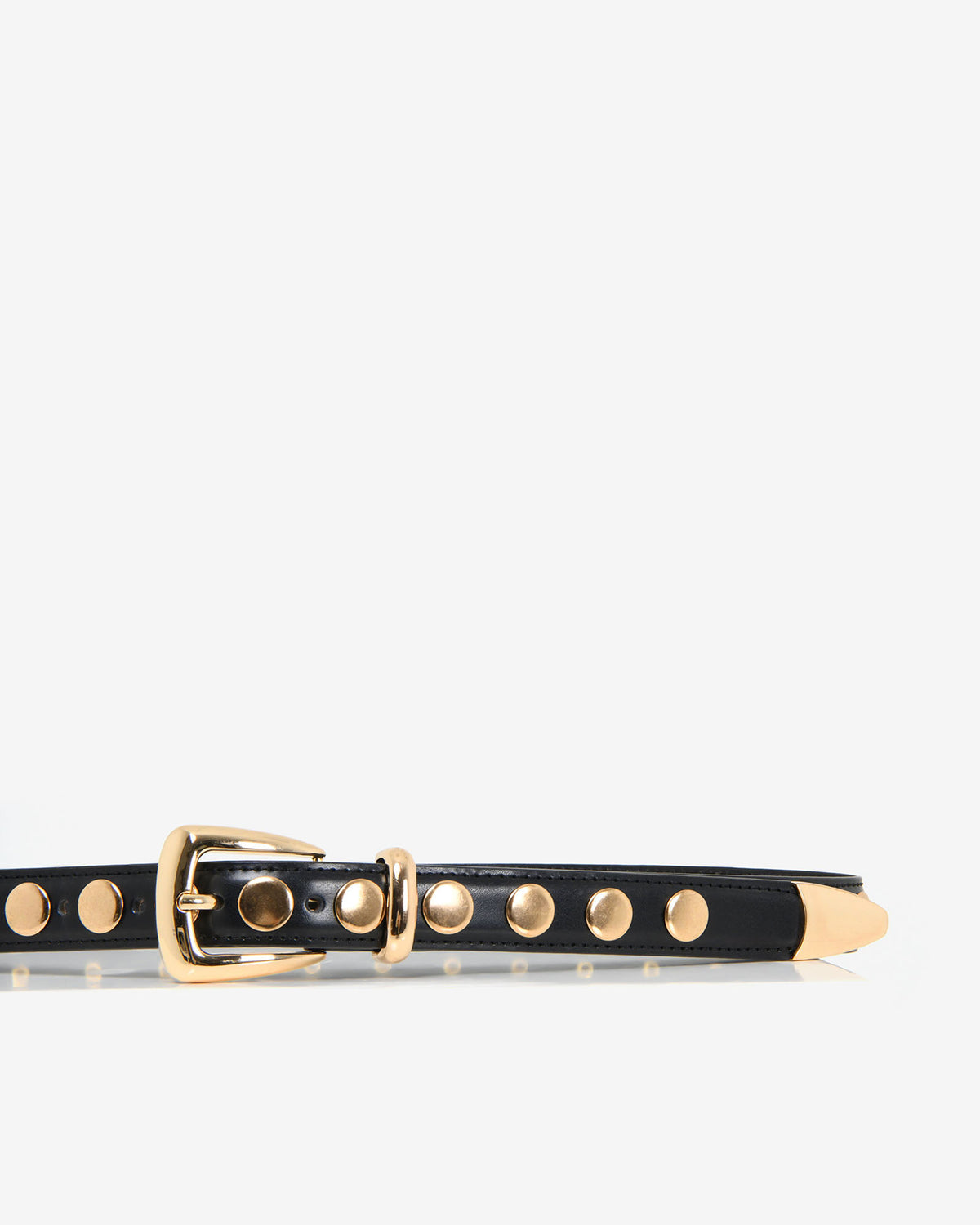 Kayla Studs Leather Belt in black — view 3