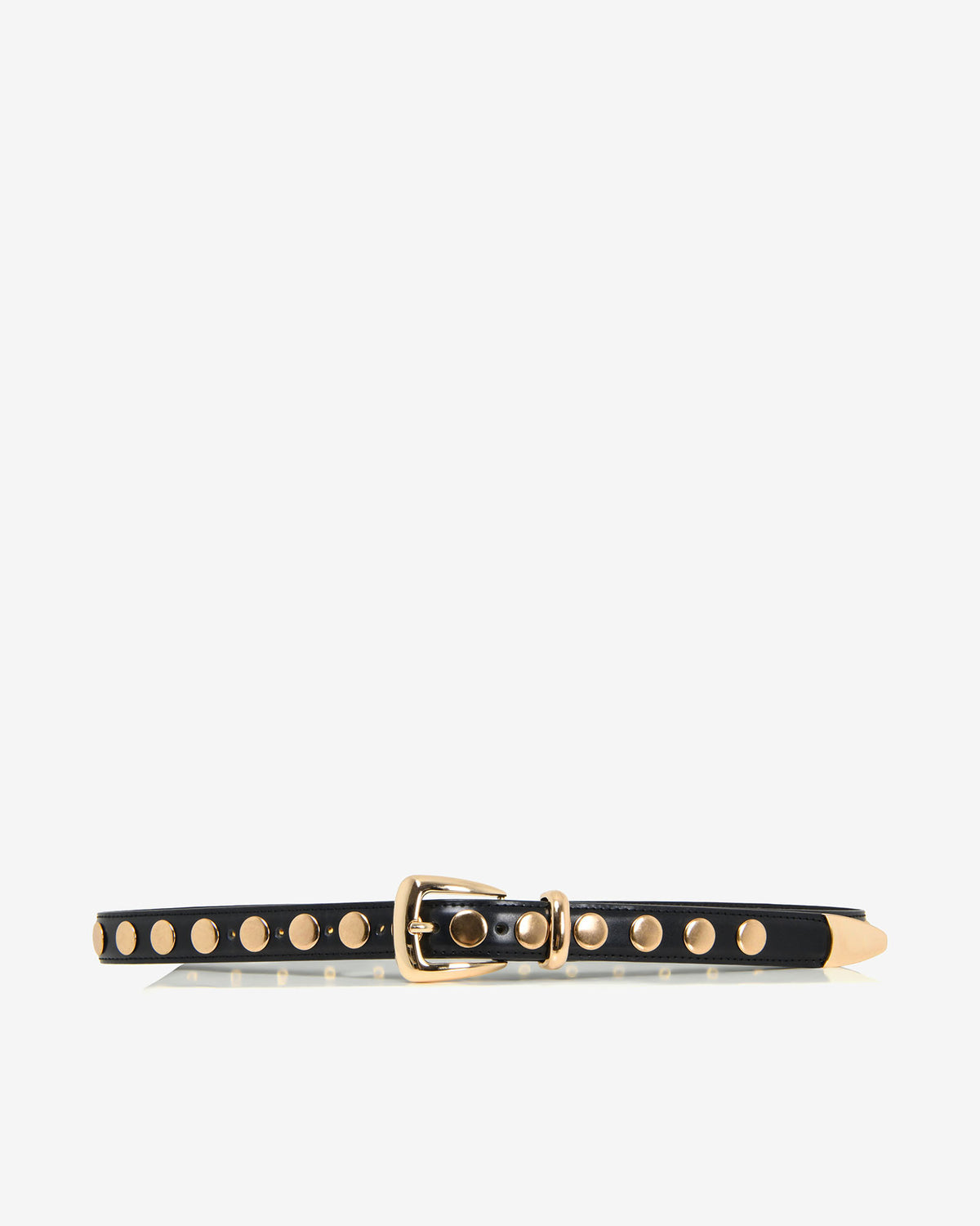 Kayla Studs Leather Belt in black — view 4