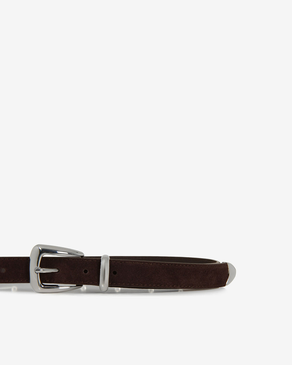Mikala Suede Leather Belt in brown — view 2
