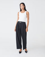 Dana Leather Belt in black — full-length view