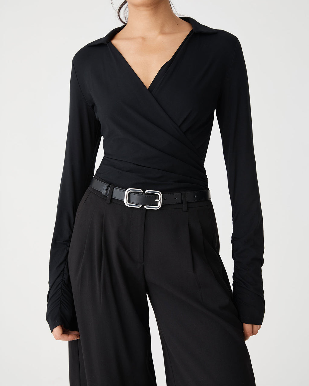 Dublin Twin Belt in black — close-up view 2