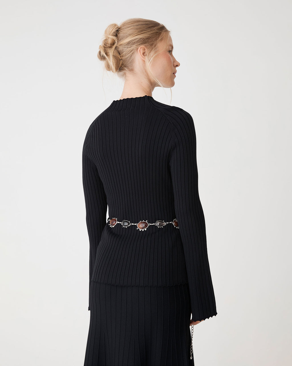 Morocco Stone Belt in mixed stone — back view