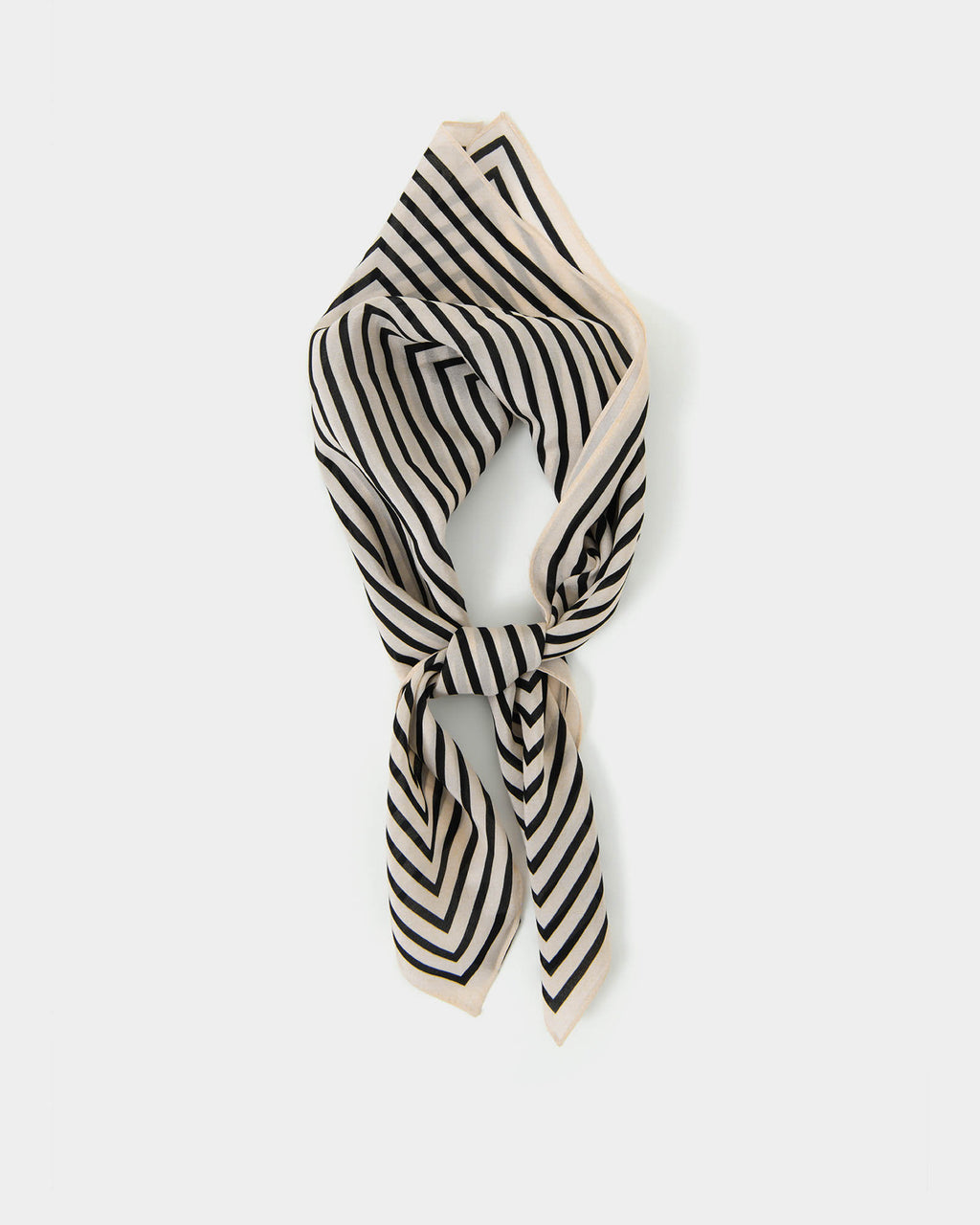 Janessa Silk Scarf in cream — view 4