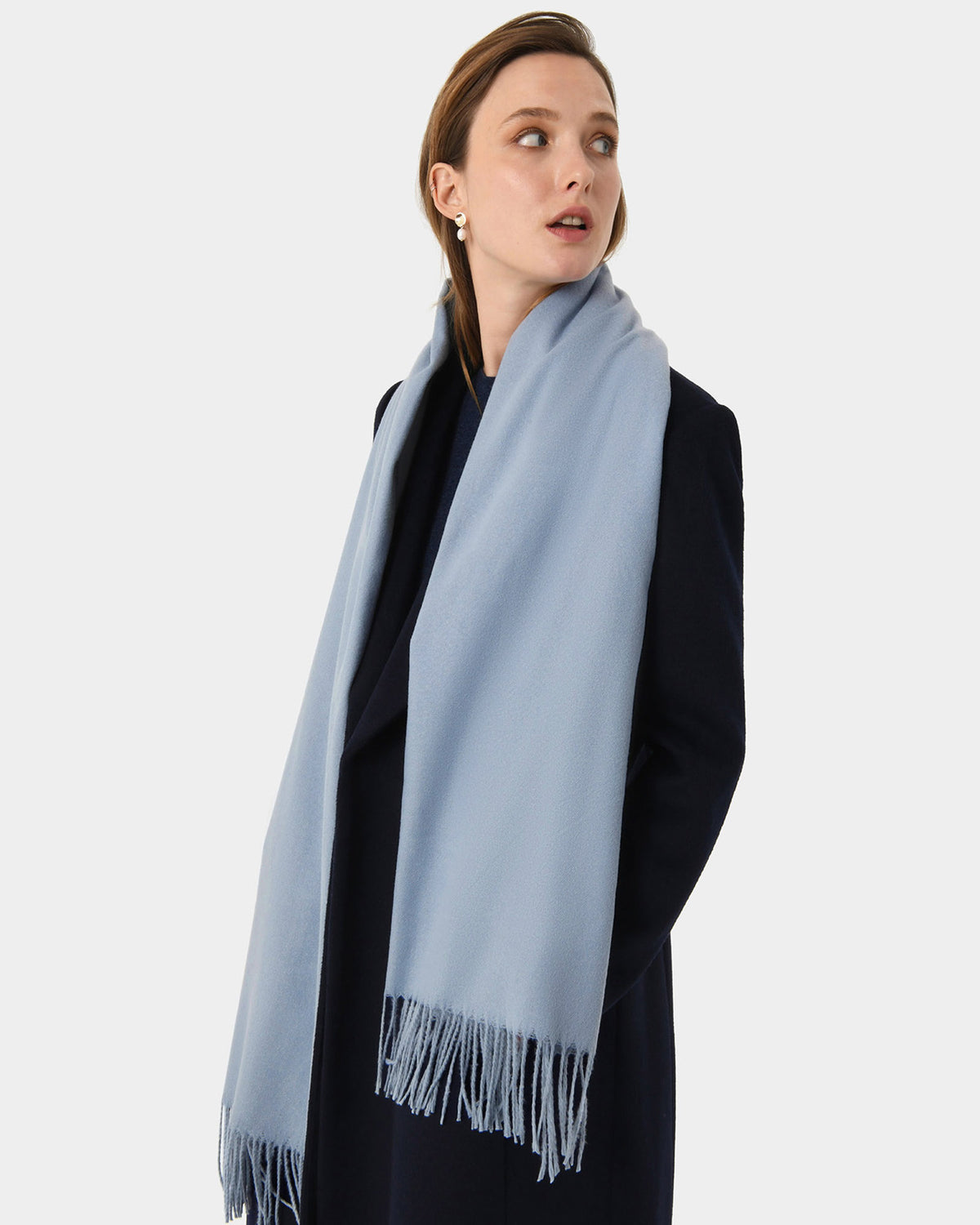 Julianna Scarf in dove blue — close-up view 2