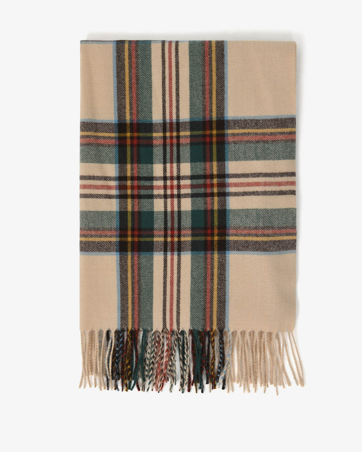 Lena Checked Scarf in camel — alternate view