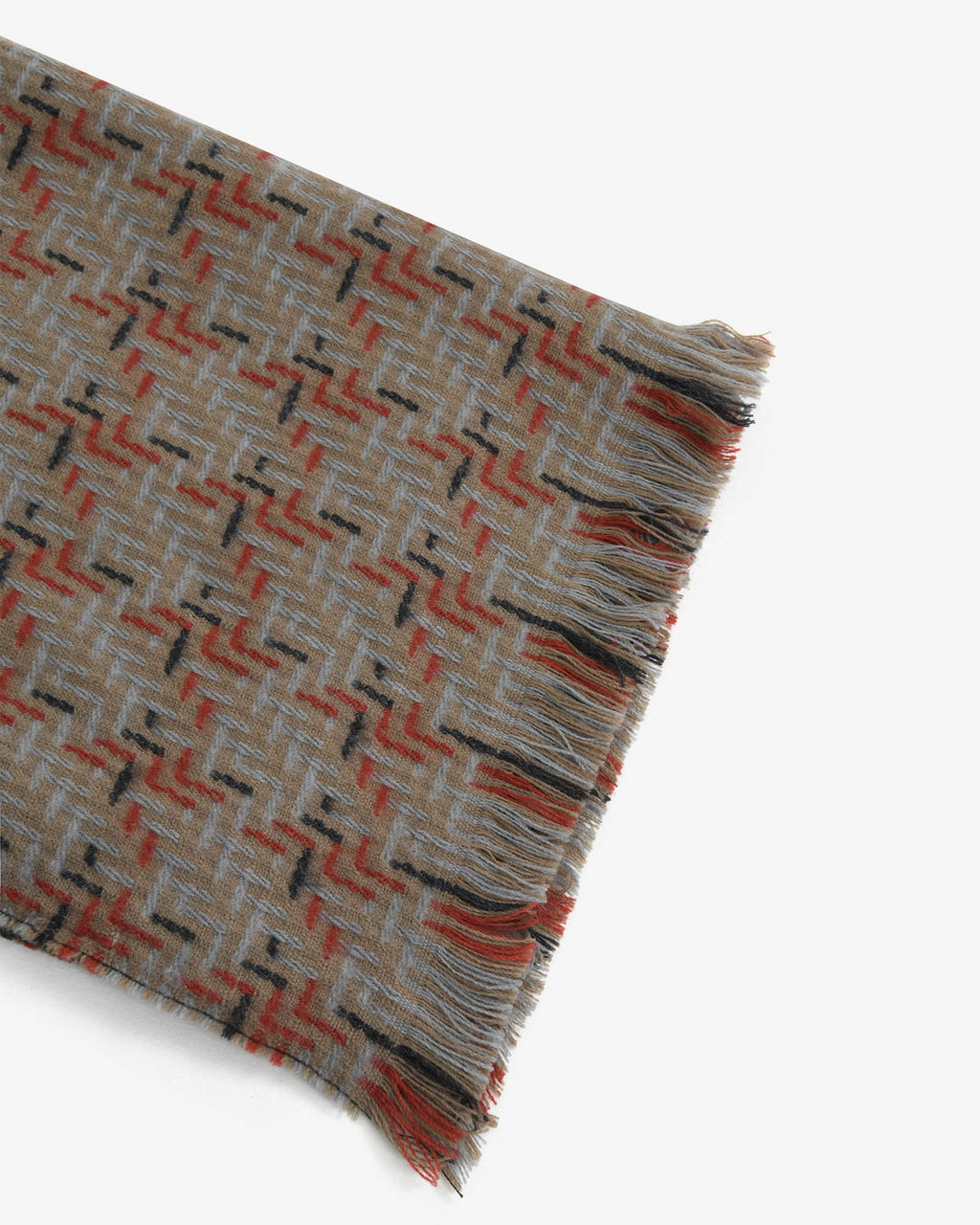 Jemma Woven Scarf in s05 red basket weave — fabric detail