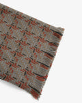 Jemma Woven Scarf in s05 red basket weave — fabric detail