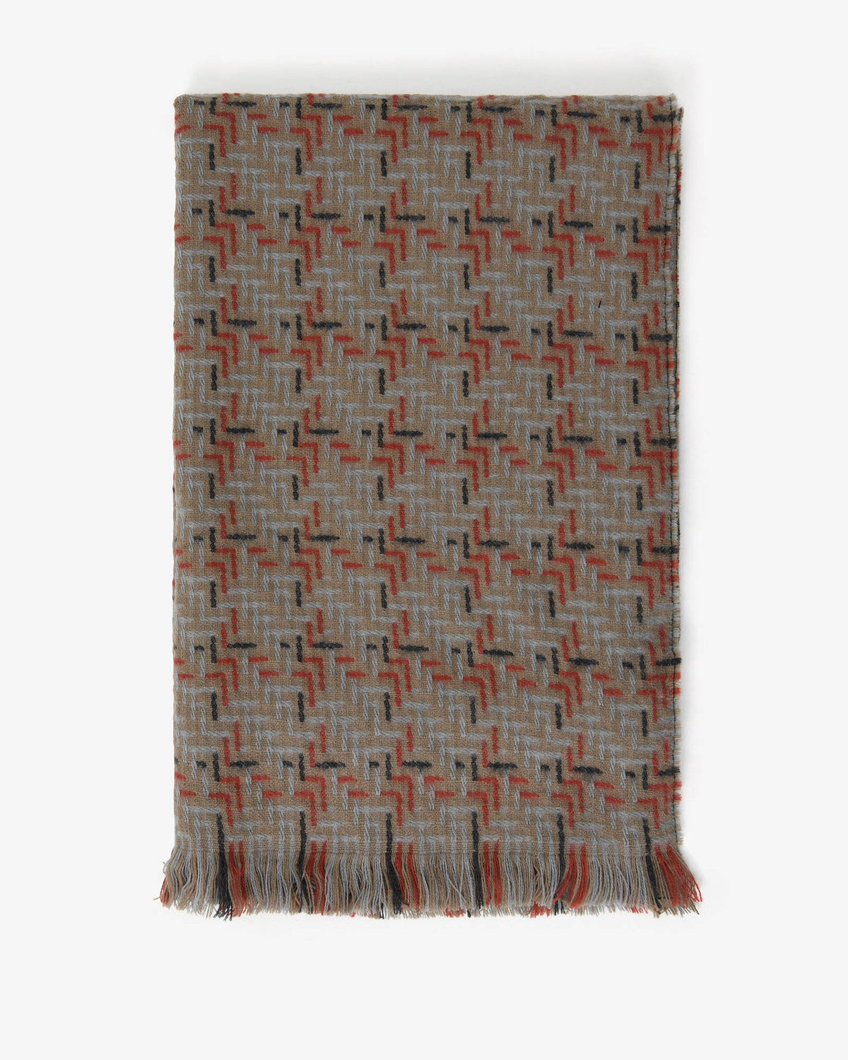 Jemma Woven Scarf in s05 red basket weave — alternate view