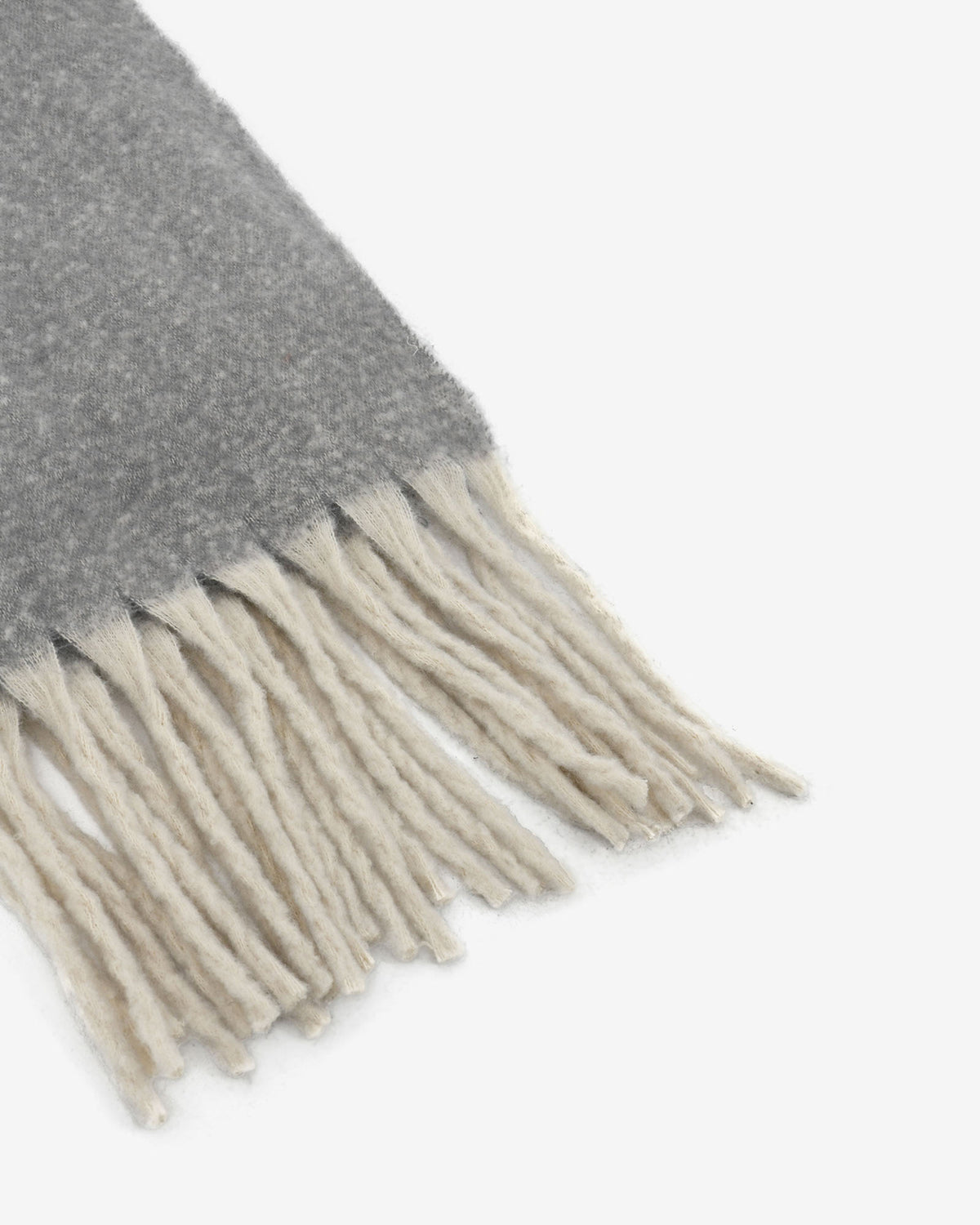Ami Fringe Scarf in mid grey — view 2