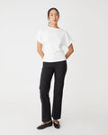 Lauren Straight Pants in black — full-length view