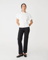 Lauren Straight Pants in black — full-length view