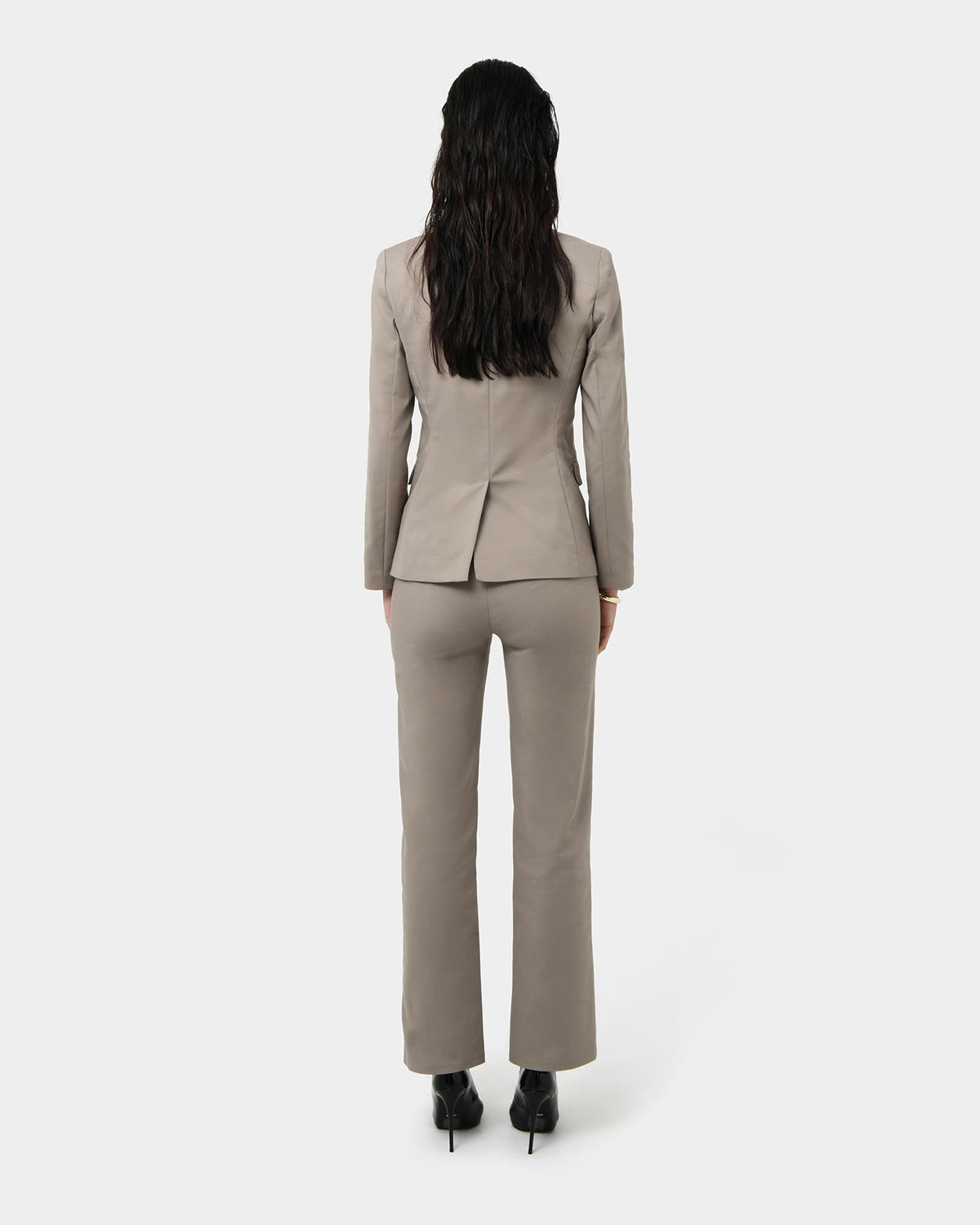 Lauren Straight Pants in stone — back view