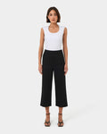 Lexee High-Waist Culotte in black — full-length view