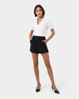 Lexee High-Waist Shorts in black — full-length view