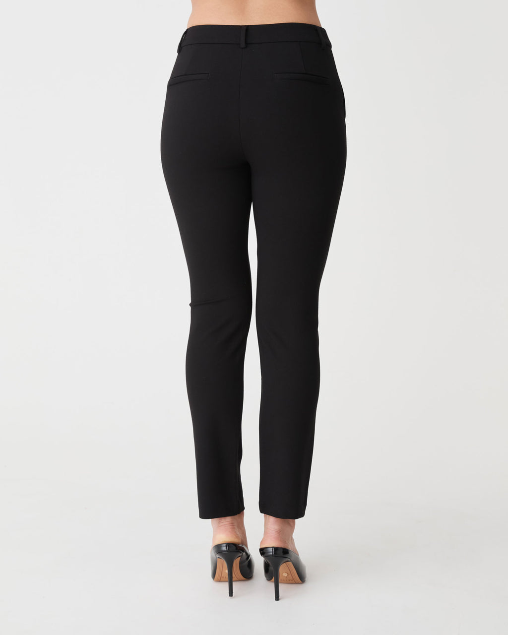 Sutton Slim Pant in black — back view