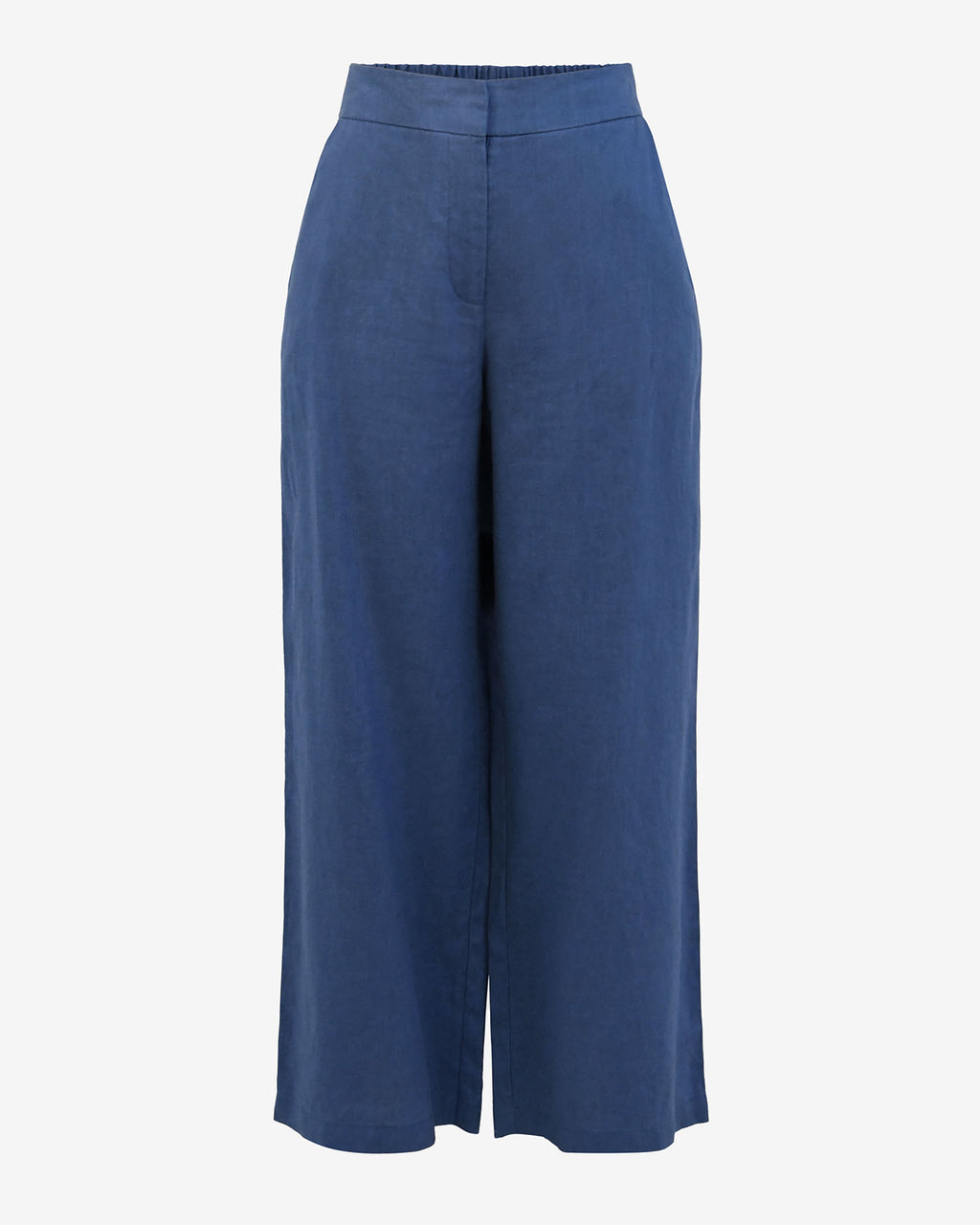 Ami Linen Elastic Back Pants in egyptian blue — product-only view