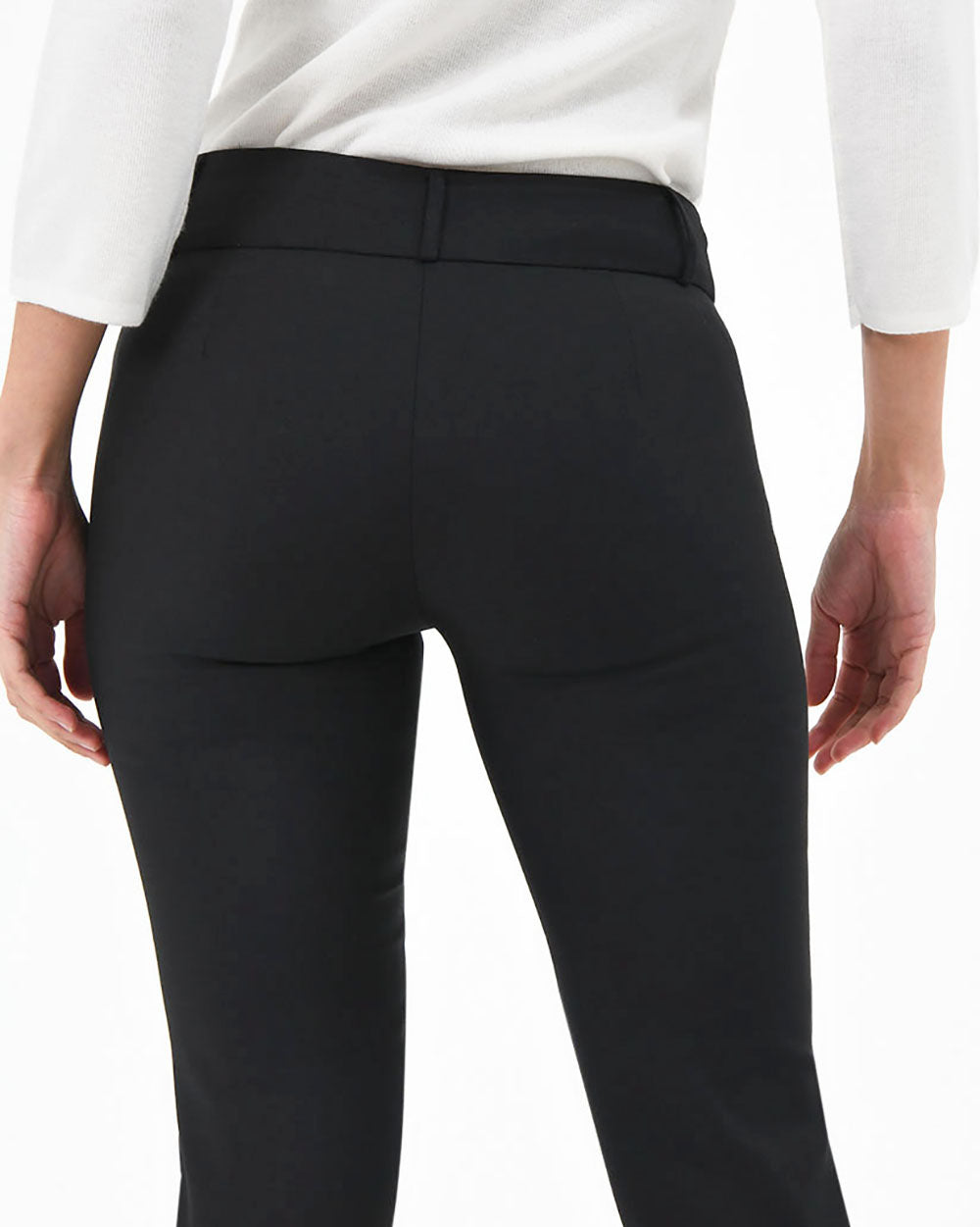 Taylor Slim Pants in black — fabric detail 2