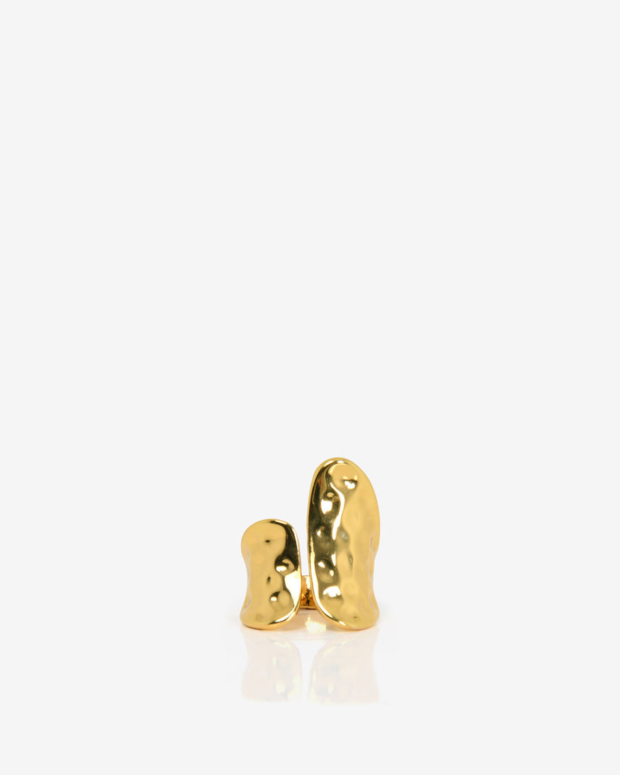 Amara Gold Plated Open Ring in gold — view 1