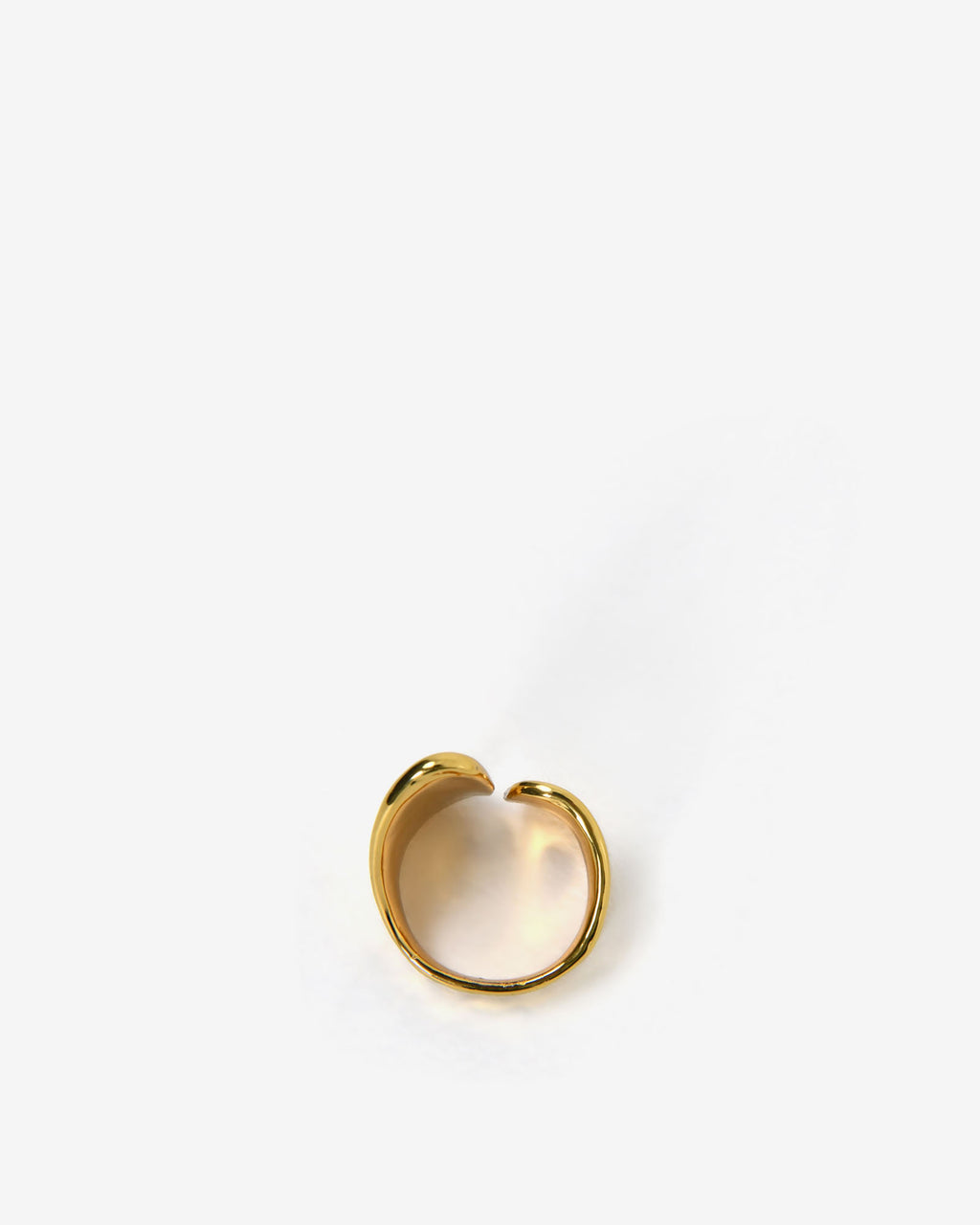 Amara Gold Plated Open Ring in gold — view 3
