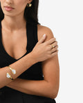 Clara Pearl Gold Plated Ring in gold — view 1