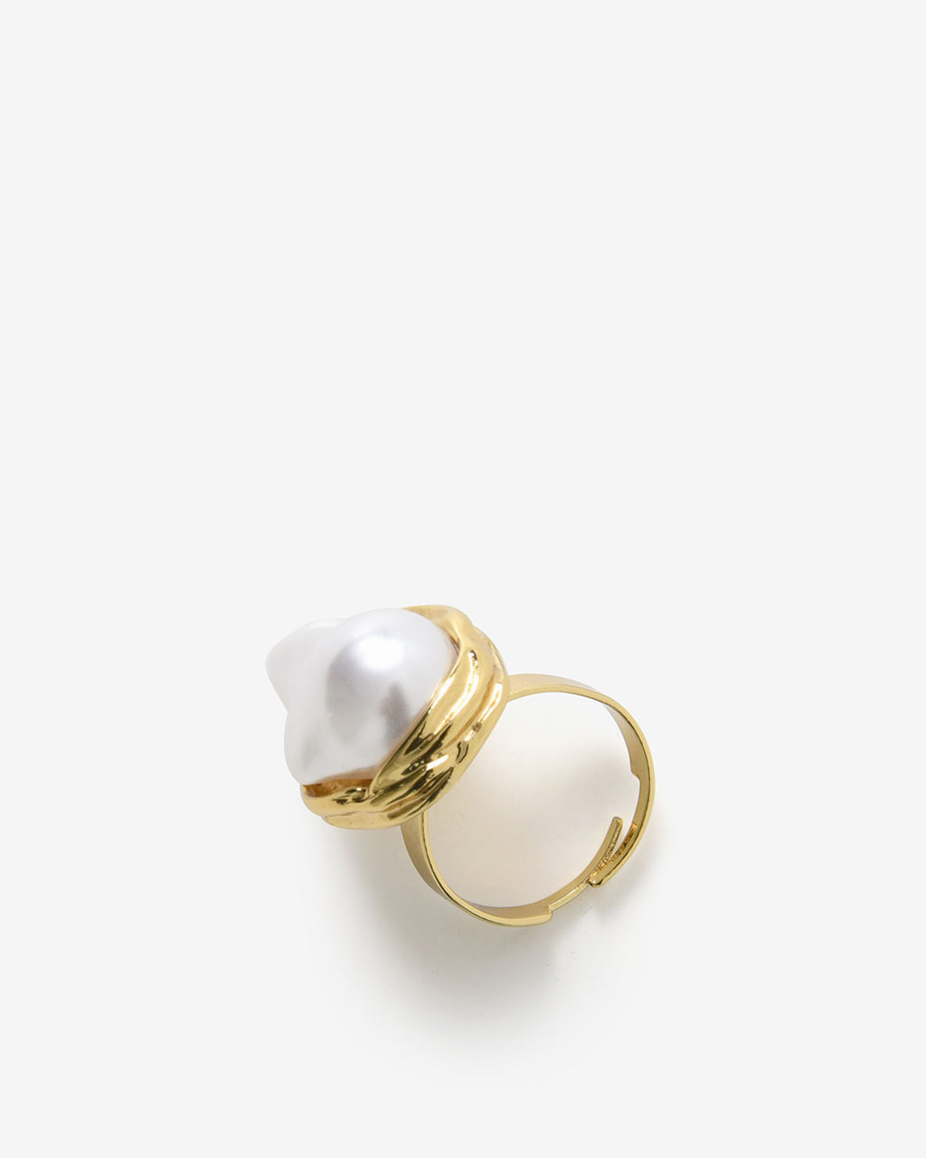 Luna Pearl Statement Ring in gold — product-only view