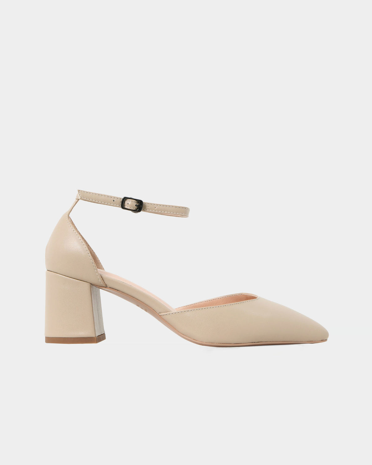 Cali Block Heel in light beige — view 2