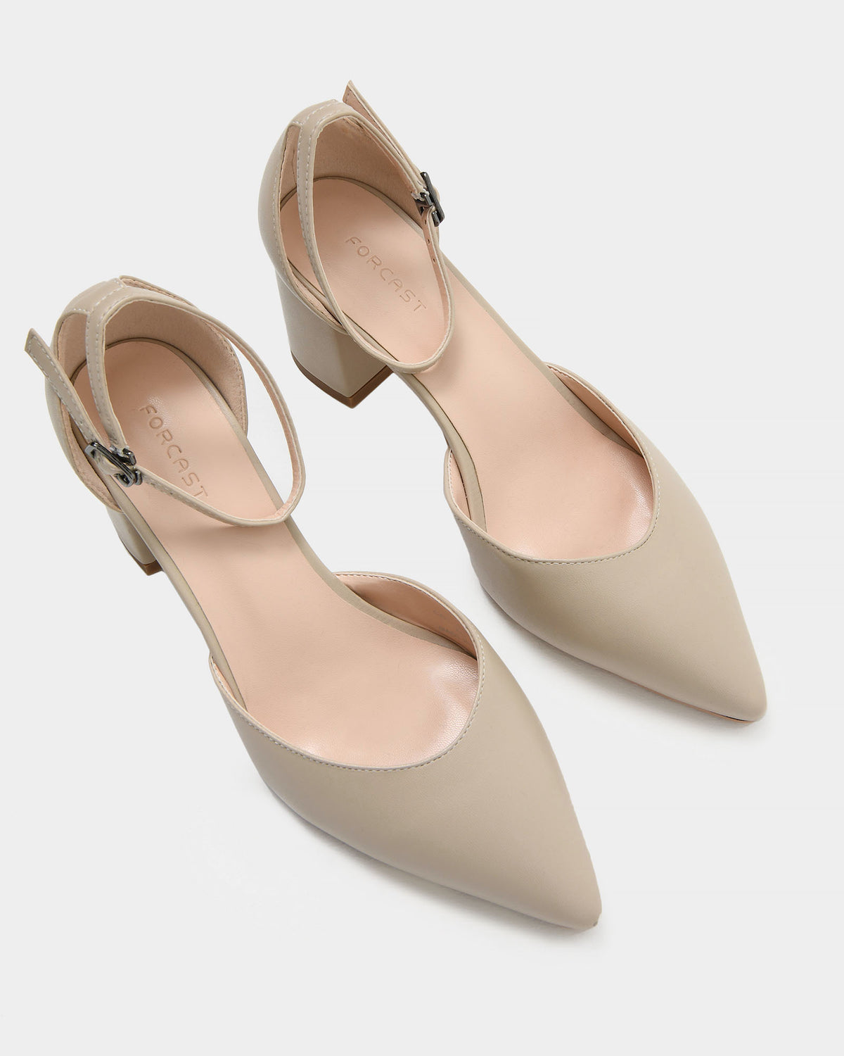 Cali Block Heel in light beige — view 6