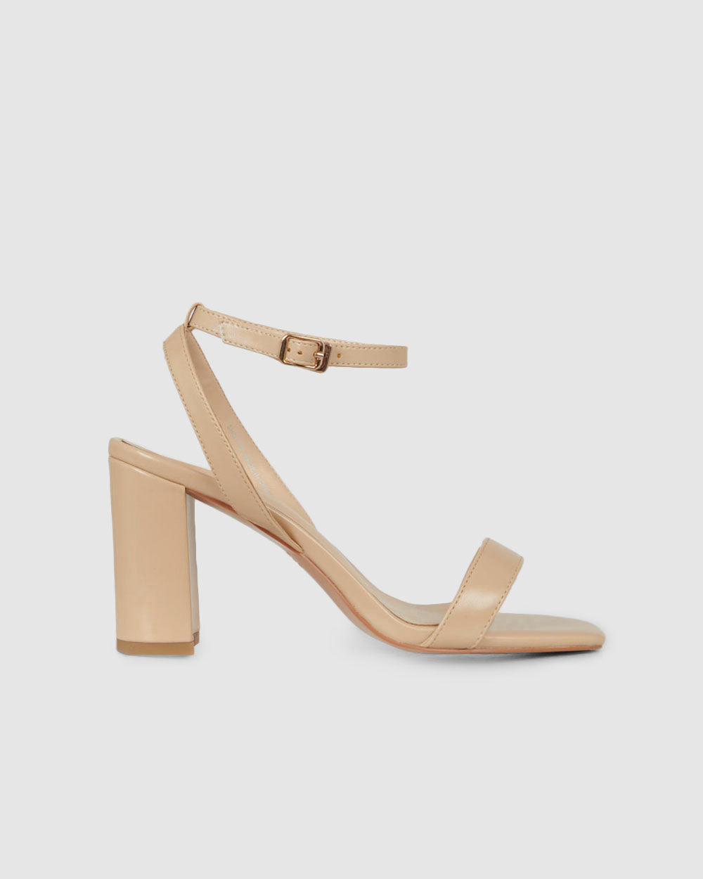 Kalani Block Heel in nude — product-only view