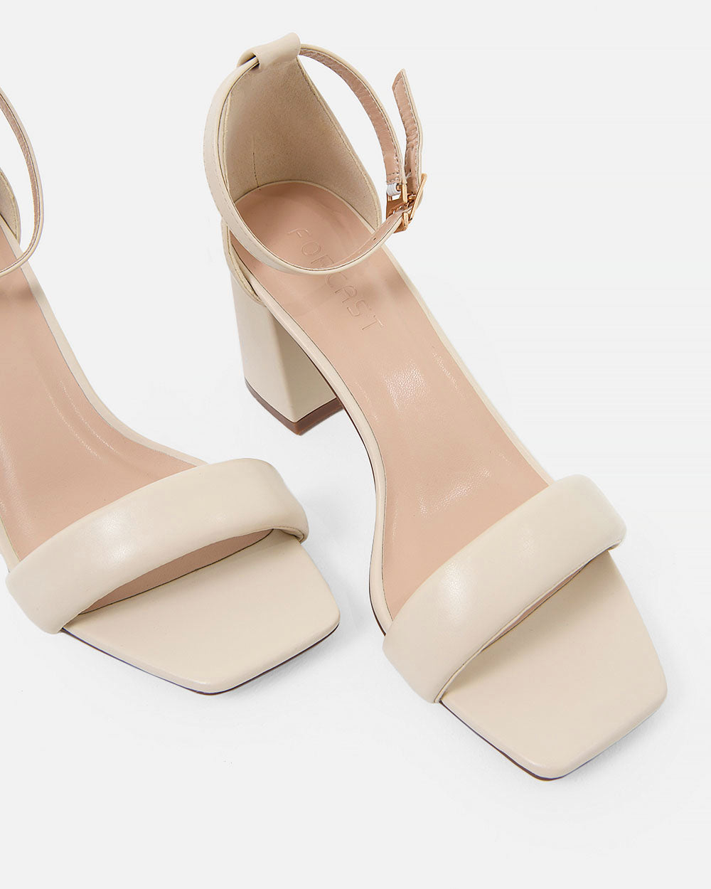 Angela Block Heel in nude cream — view 4