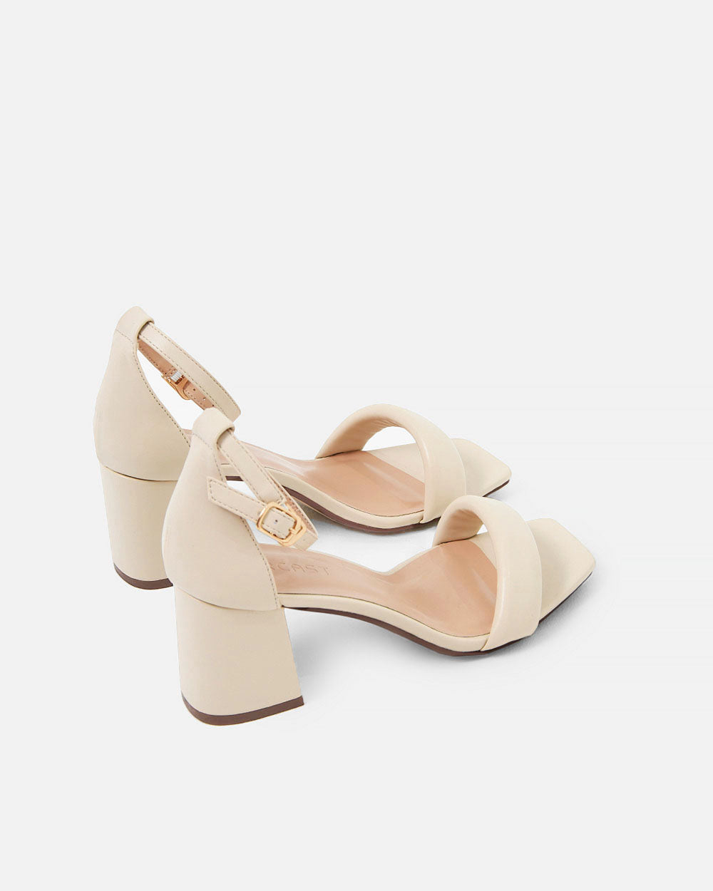 Angela Block Heel in nude cream — view 5