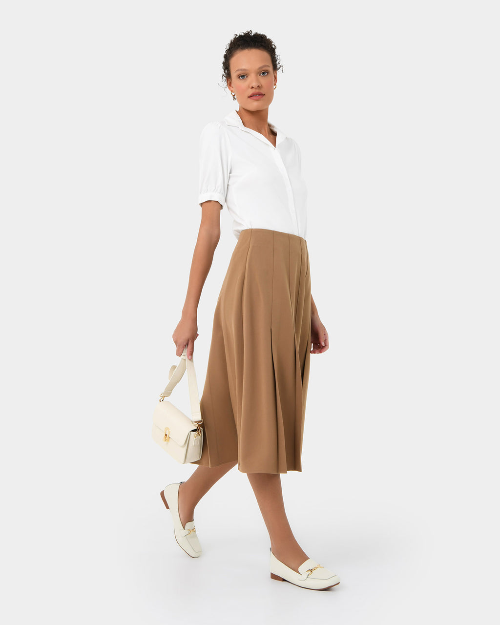 Karina Leather Loafer in cream — view 1