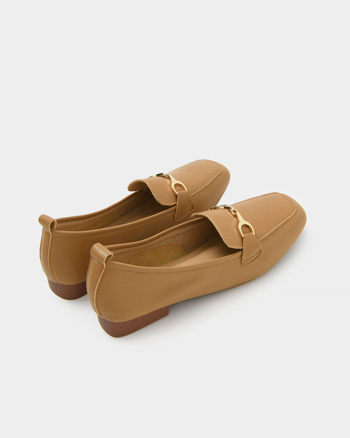 Karina Leather Loafer in pecan brown — back view