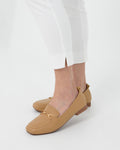 Karina Leather Loafer in pecan brown — close-up view