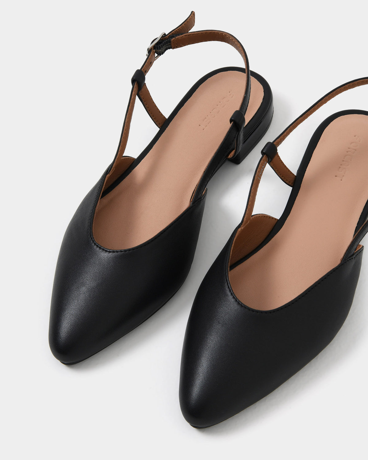 Liyana Leather Flat in black — view 2