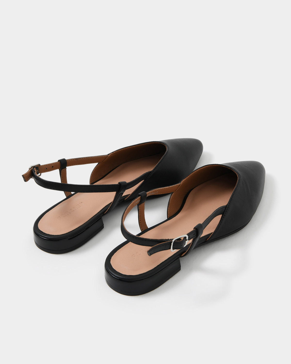 Liyana Leather Flat in black — view 4