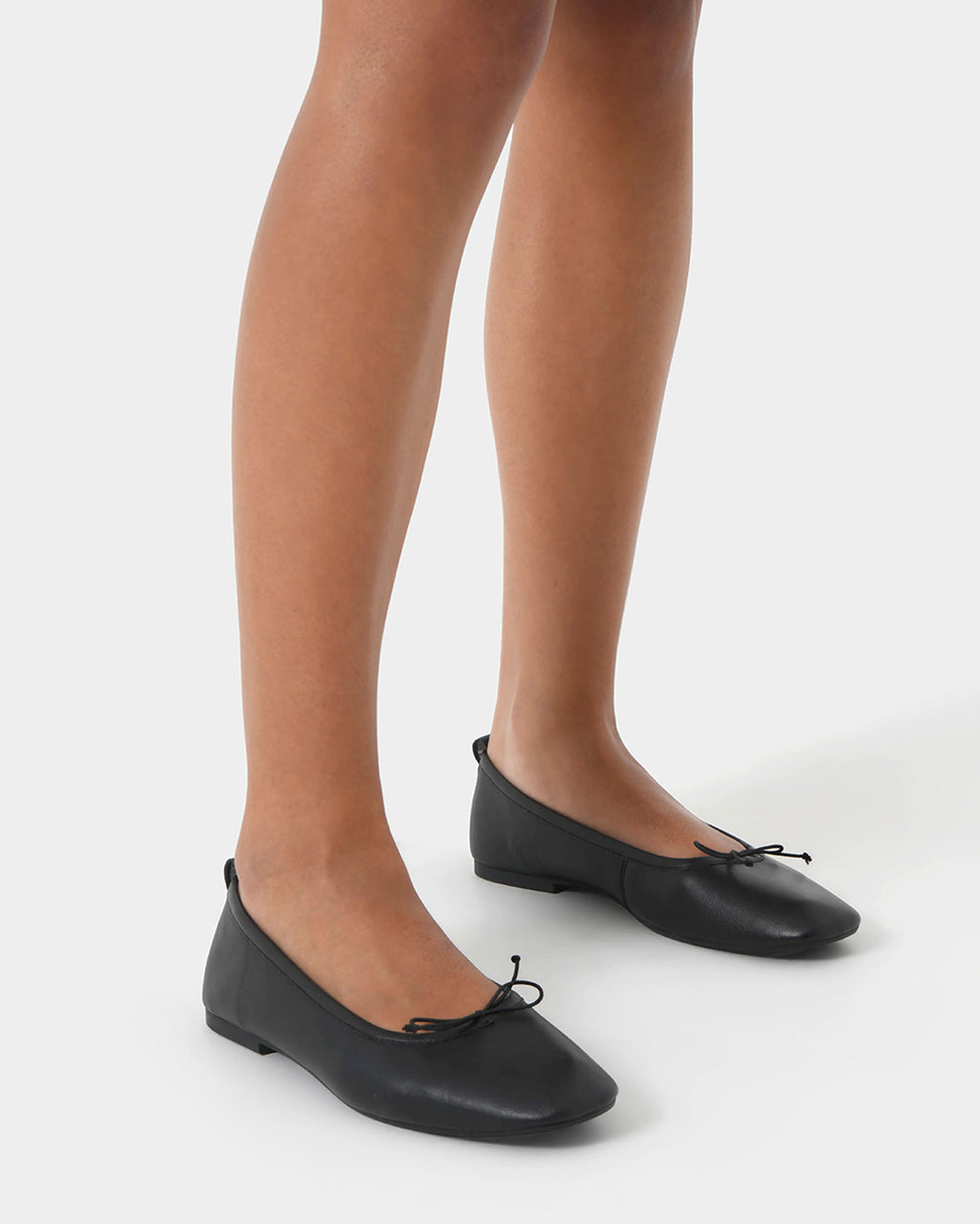 Lizbeth Leather Ballet Flat in black — view 6