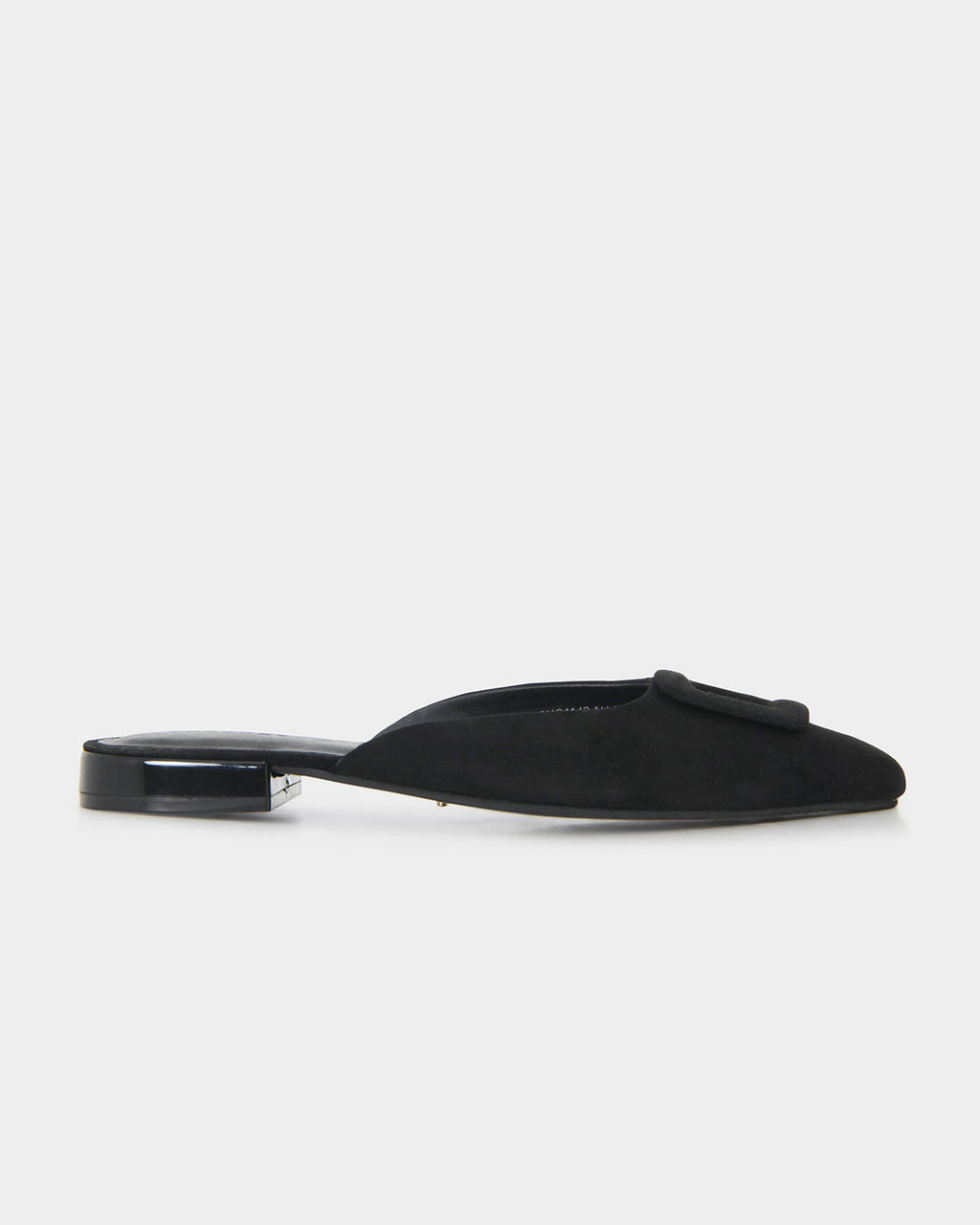 Elizabella Leather Mules in black — view 1