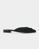 Elizabella Leather Mules in black — view 1