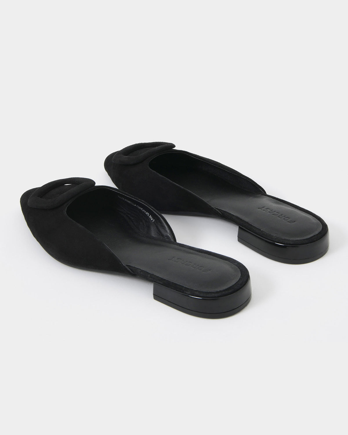 Elizabella Leather Mules in black — view 3