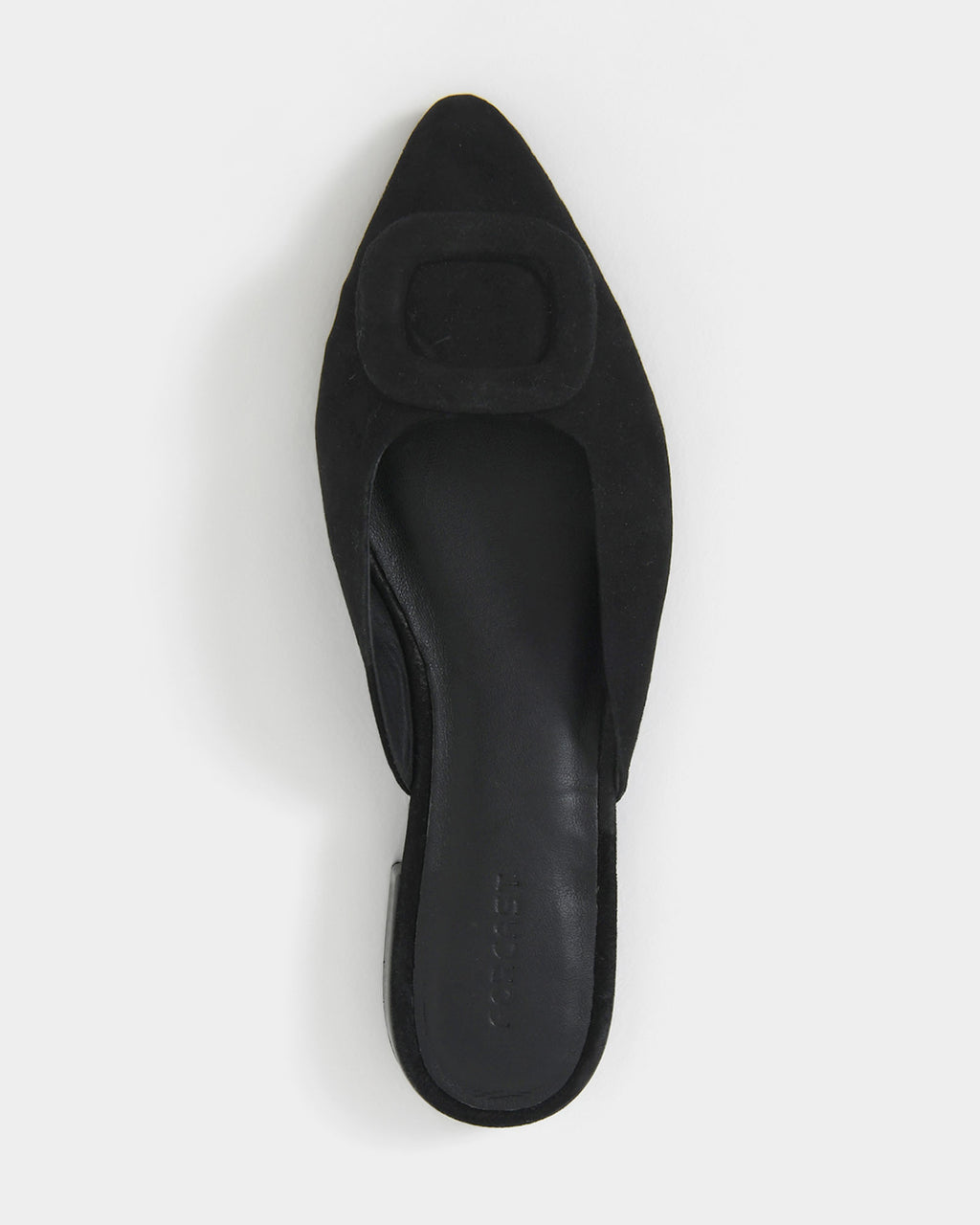 Elizabella Leather Mules in black — view 4