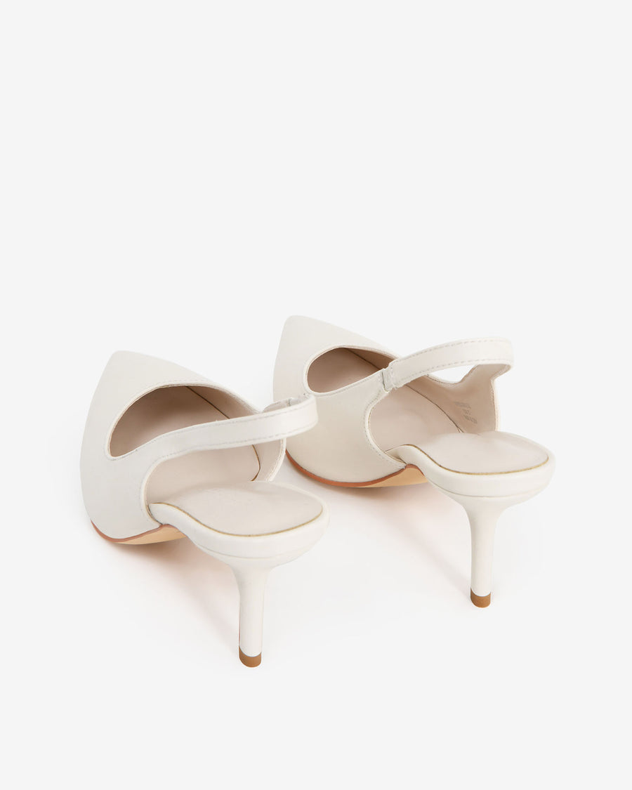 Sophie Slingback Pump in bone — back view