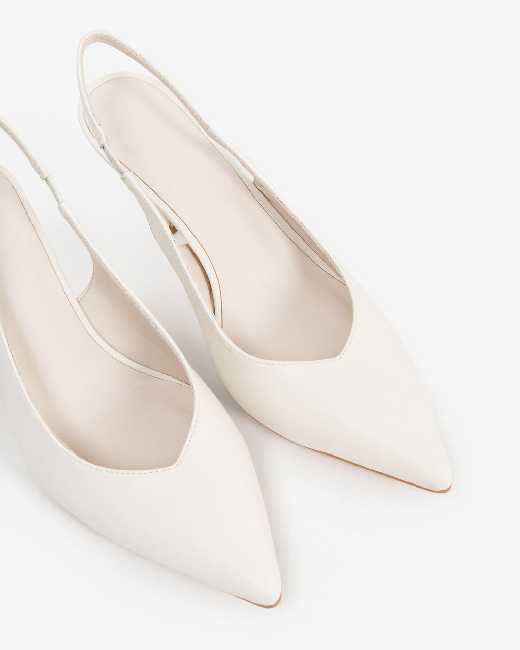 Sophie Slingback Pump in bone — fabric detail