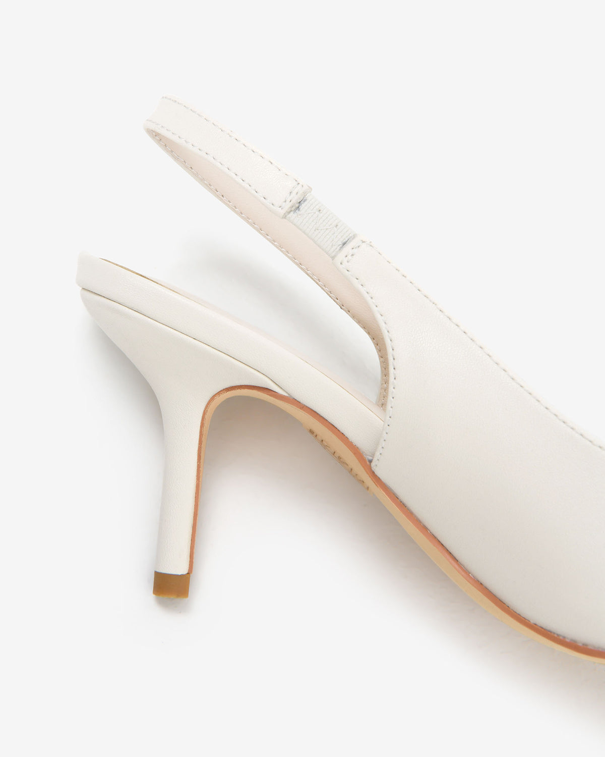 Sophie Slingback Pump in bone — fabric detail 2