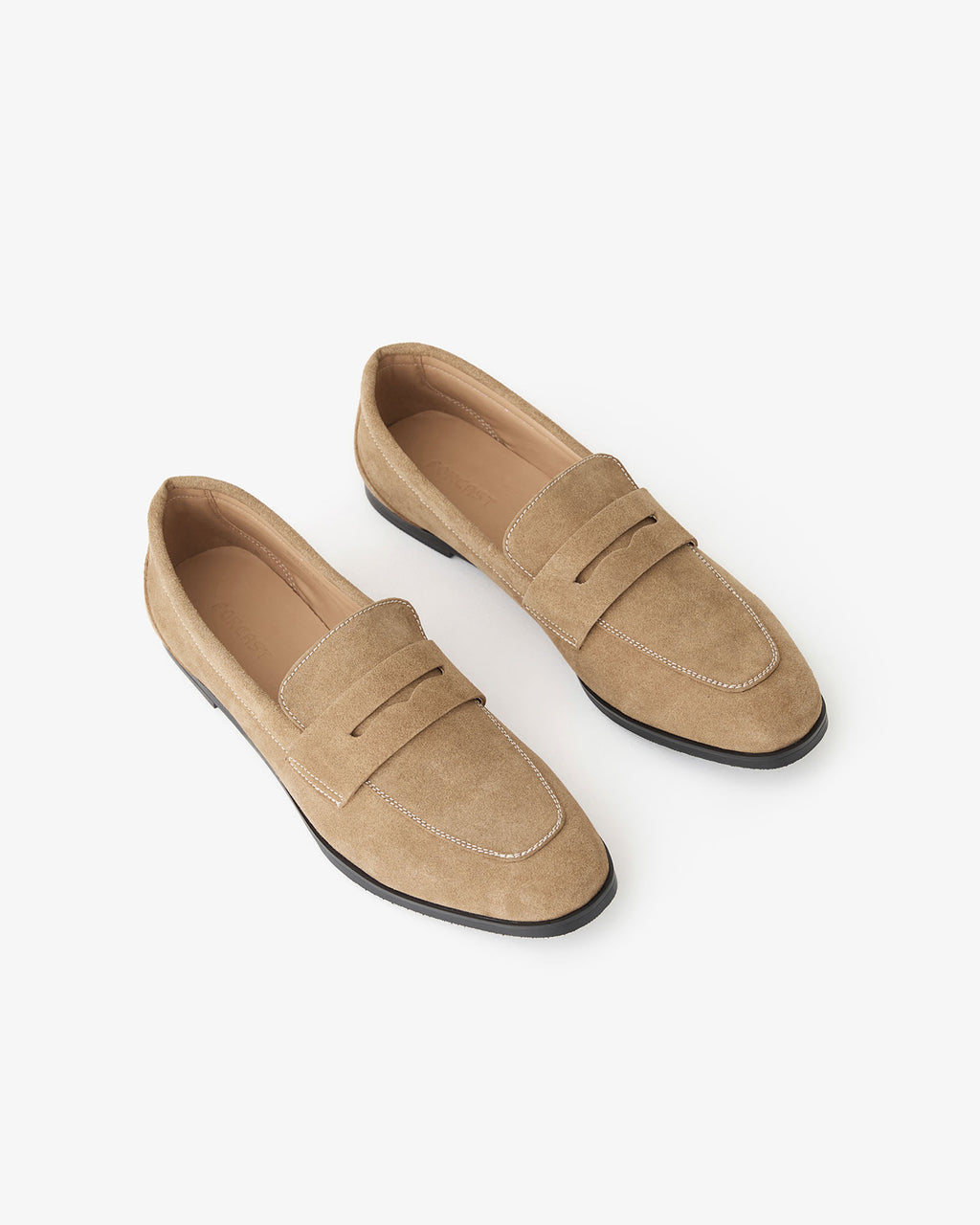 Penny Suede Loafer in camel — view 2